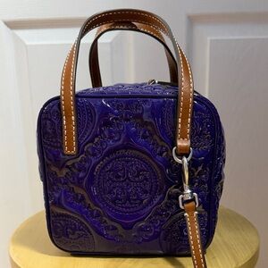 Tory Burch T Monogram Puffy Patent Cube